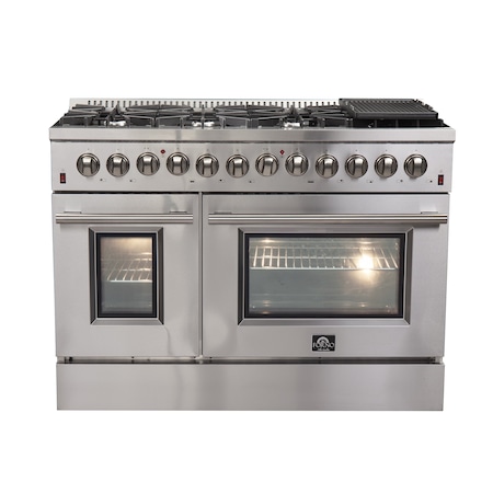 Forno Galiano Gold Professional 48In. Freestanding Dual Fuel Range FFSGS6156-48